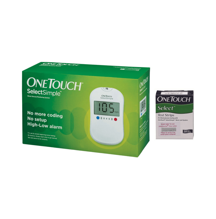 Onetouch select simple device (box of 10 test strips free)